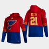 blues tyler bozak red 2021 reverse retro authentic pullover hoodie