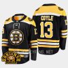 boston bruins charlie coyle 100th centennial 2023 24 home jersey black