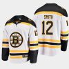 boston bruins craig smith away 2020 21 breakaway player jersey white