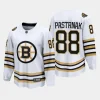 boston bruins david pastrnak 100th anniversary 2023 24 premier breakaway player jersey white