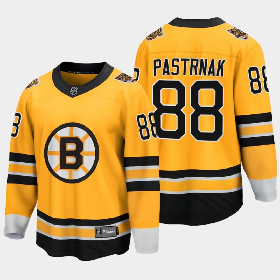 boston bruins david pastrnak reverse retro special edition jersey gold