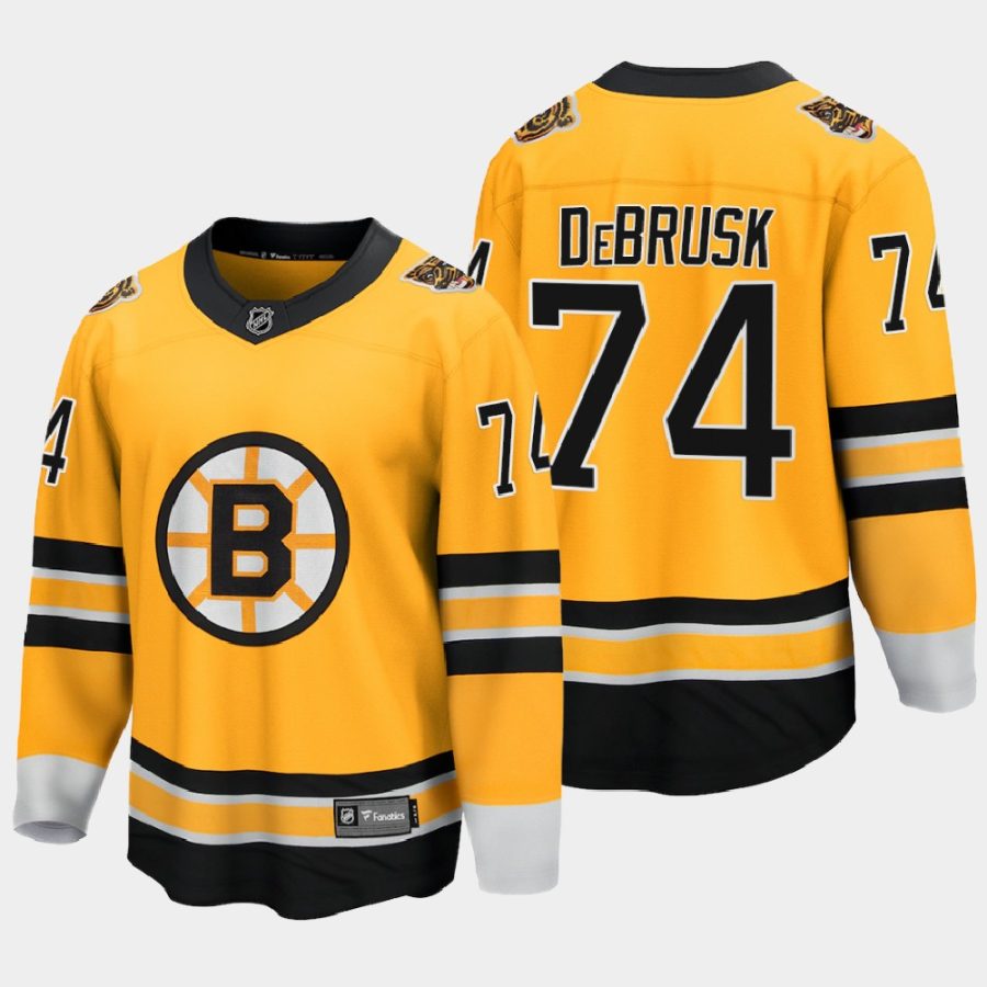 boston bruins jake debrusk reverse retro special edition jersey gold