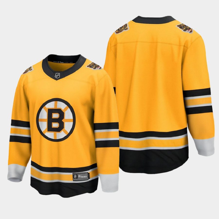 boston bruins special edition 2020 21 breakaway blank jersey gold