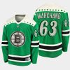 brad marchand bruins green 2021 st. patricks day jersey