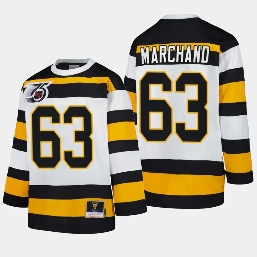 brad marchand bruins white blue line 1991 throwback jersey