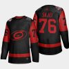 brady skjei hurricanes black 2021 stadium series jersey