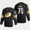 brady skjei hurricanes black golden edition limited authentic jersey