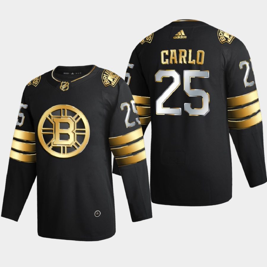 brandon carlo bruins black authentic golden limited edition jersey