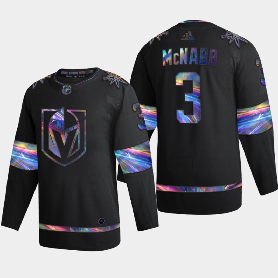 brayden mcnabb golden knights black iridescent holographic collection authentic jersey