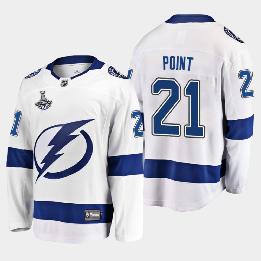 brayden point lightning white 2020 stanley cup champions away jersey