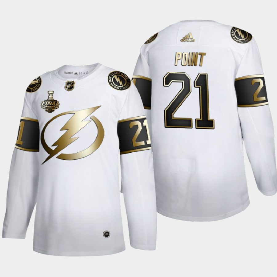 brayden point lightning white 2020 stanley cup final gold limited jersey