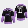 brendan gallagher canadiens black 2020 hockey fights cancer practice jersey