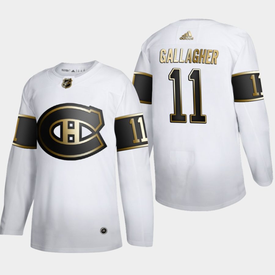 brendan gallagher canadiens white nhl golden edition authentic jersey