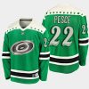 brett pesce hurricanes green 2021 st. patricks day jersey