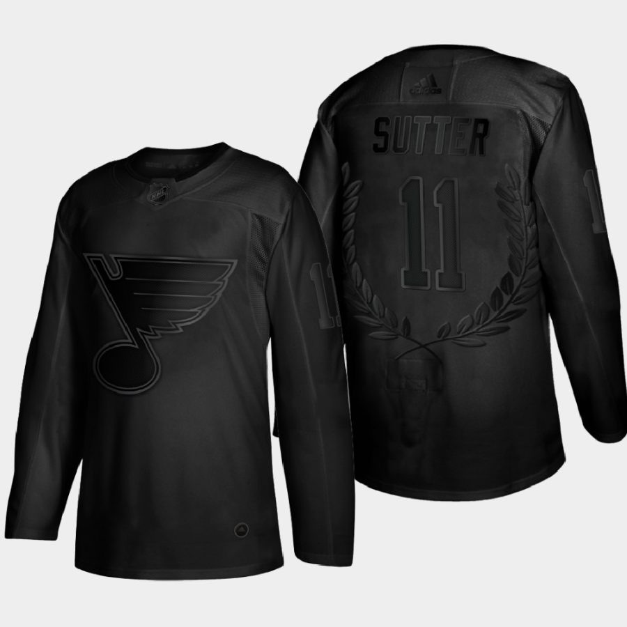 brian sutter blues black award retired number jersey