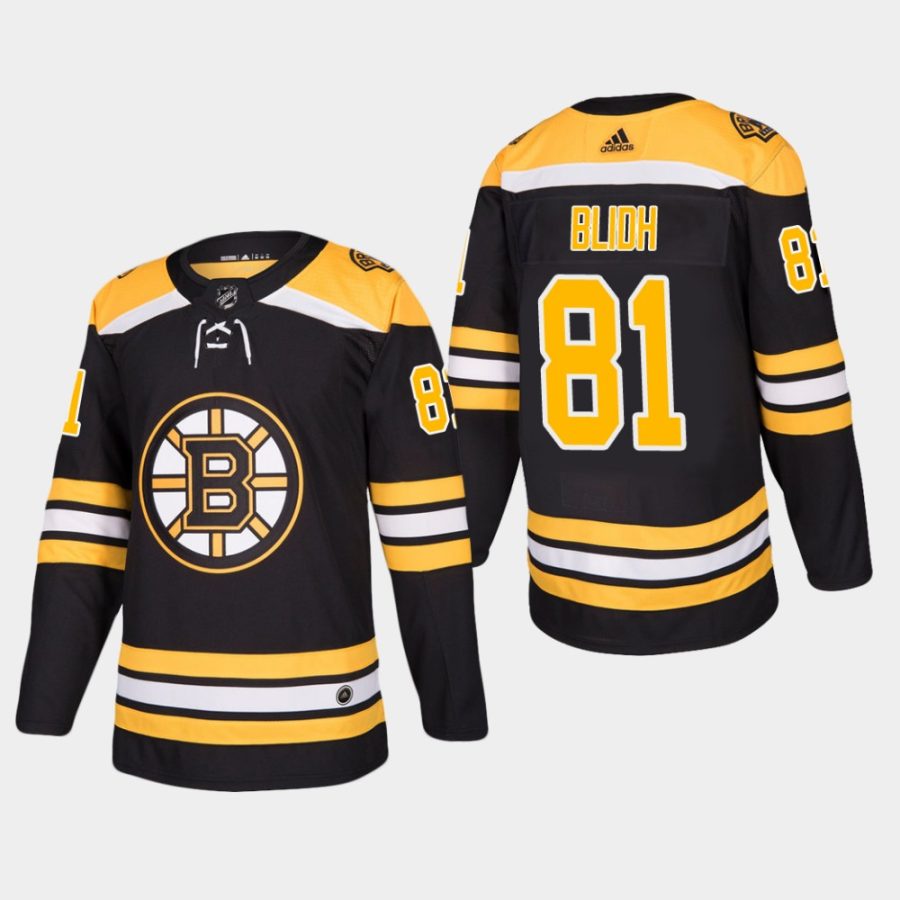 bruins anton blidh home black jersey