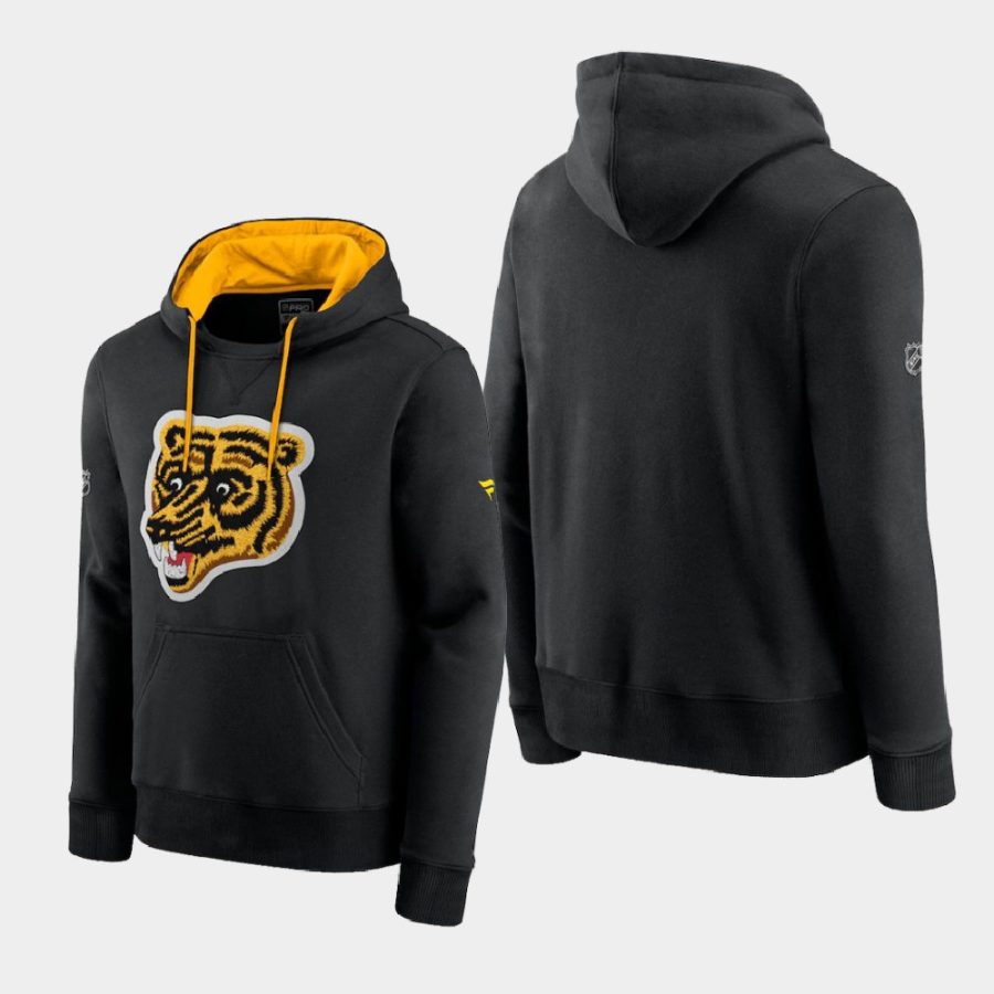 bruins black special edition archival throwback pullover hoodie