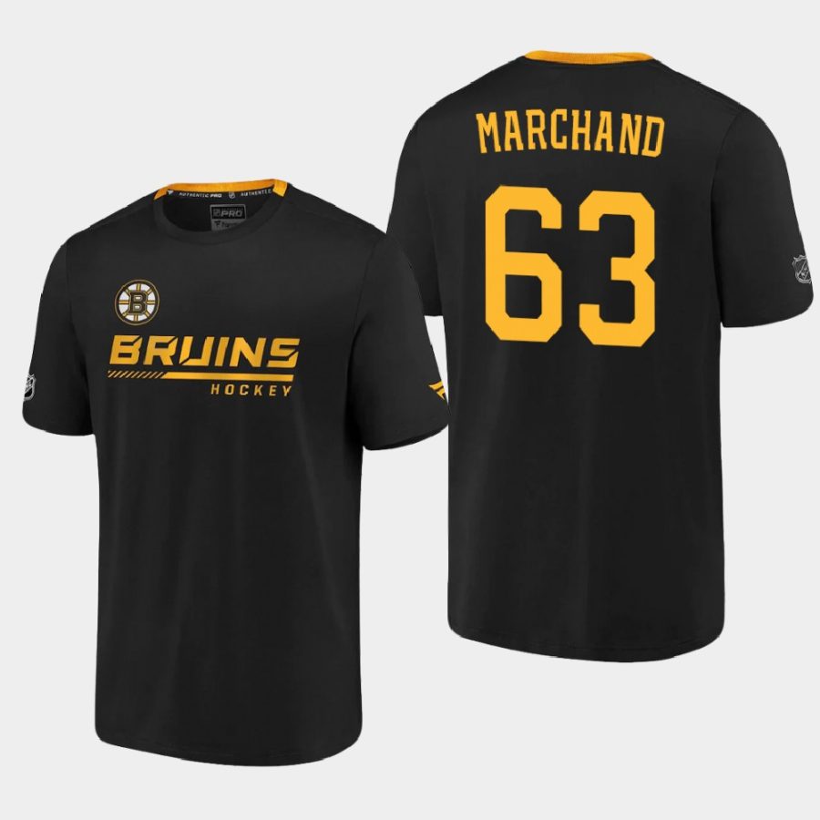 bruins brad marchand black 2020 21 locker room performance authentic pro t shirt