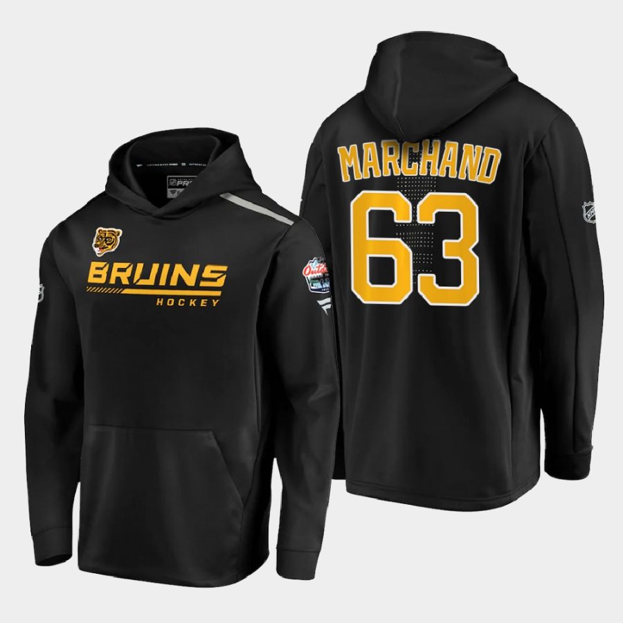 bruins brad marchand black 2021 lake tahoe outdoor games locker room hoodie