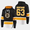 bruins brad marchand black dasher player lace up hoodie