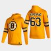 bruins brad marchand gold 2021 reverse retro authentic pullover hoodie