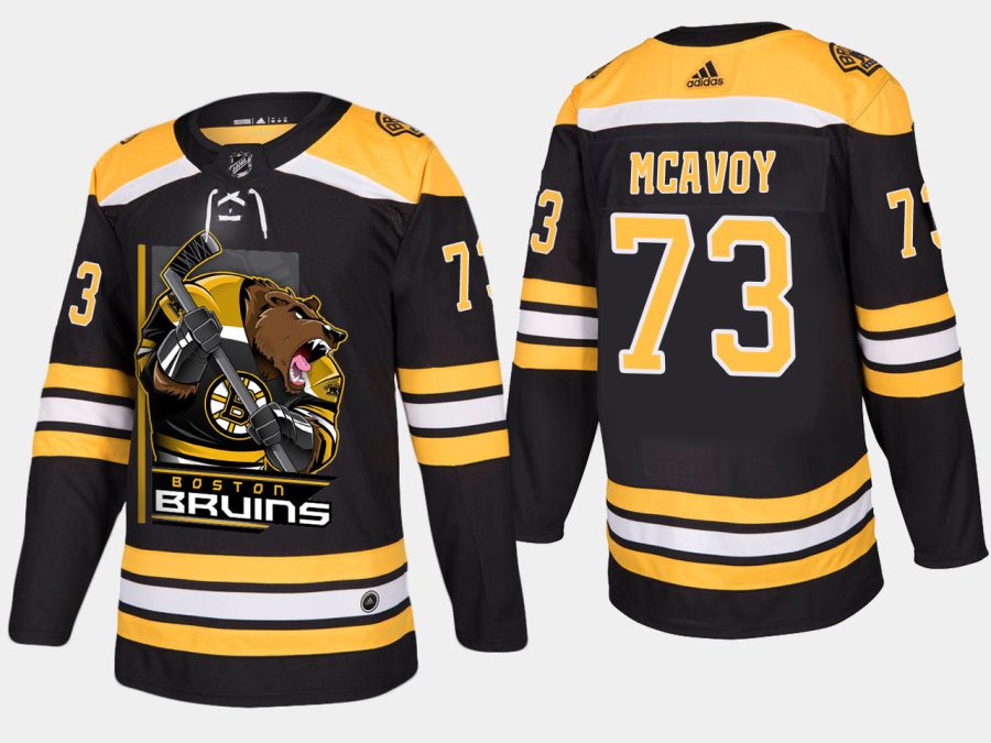 bruins charlie mcavoy cartoon white jersey