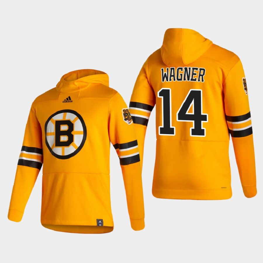 bruins chris wagner gold 2021 reverse retro authentic pullover hoodie