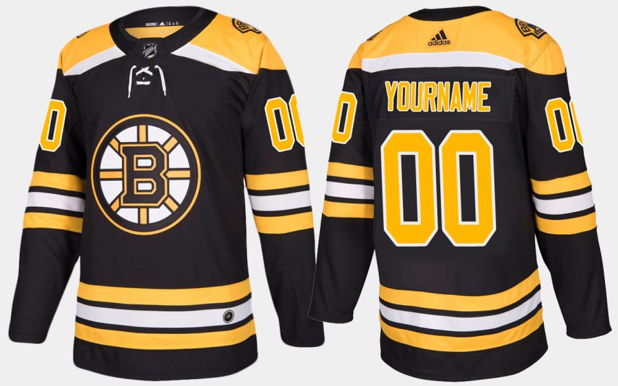 bruins custom home black jersey