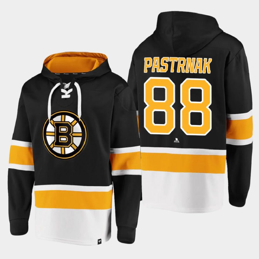 bruins david pastrnak black dasher player lace up hoodie