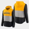 bruins gold prep colorblock hoodie