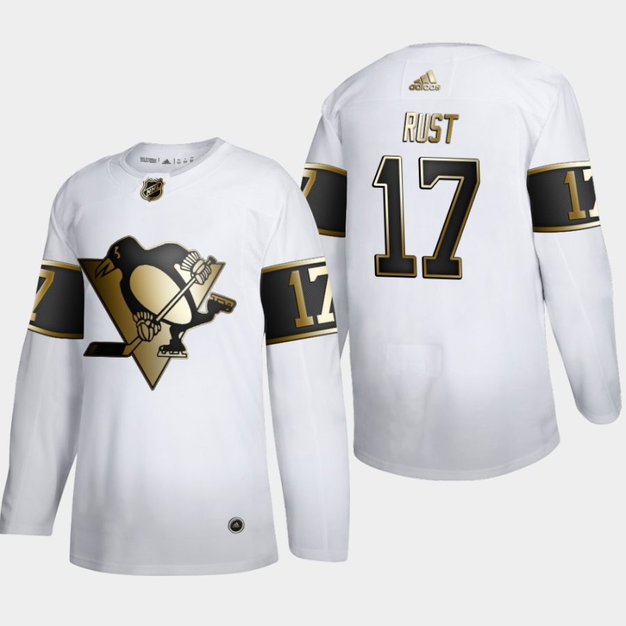 bryan rust penguins white nhl golden edition authentic jersey