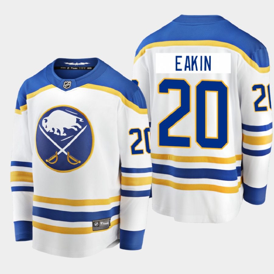 buffalo sabres cody eakin away 2020 21 breakaway player jersey white