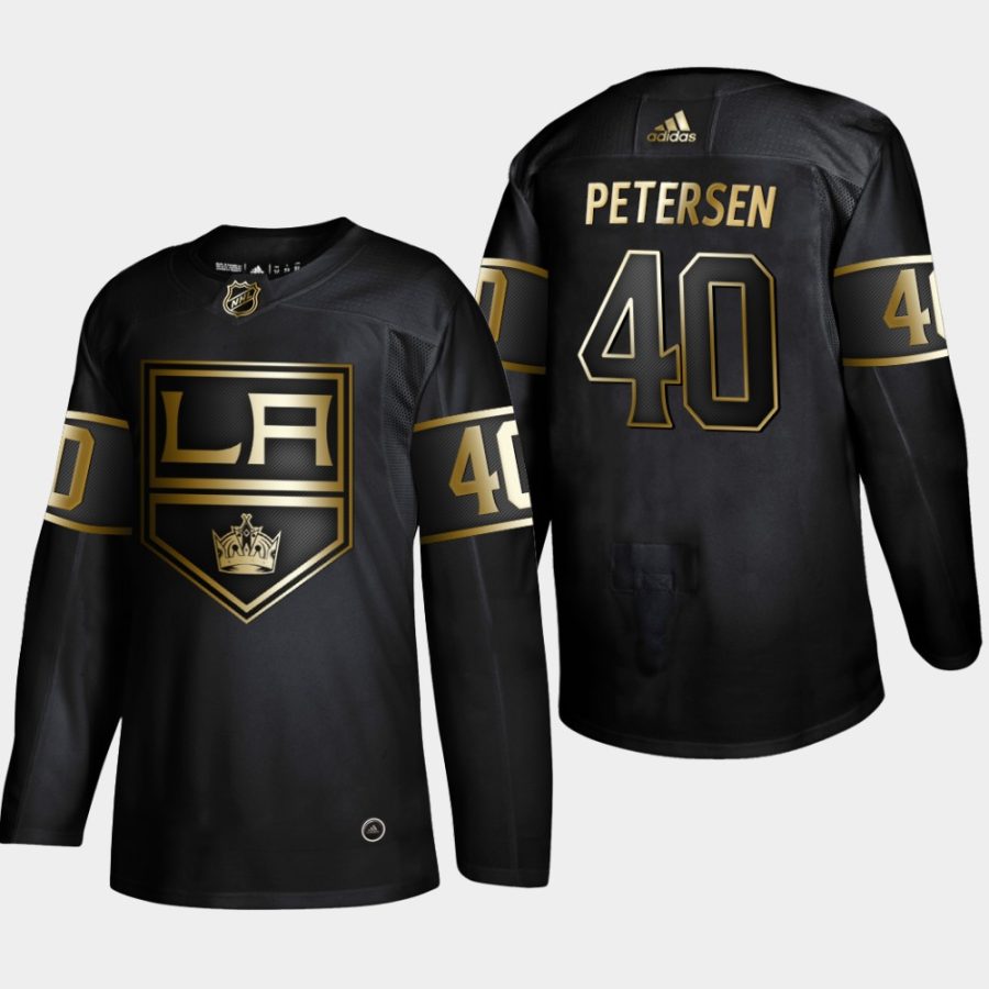 cal petersen kings black nhl golden edition authentic jersey