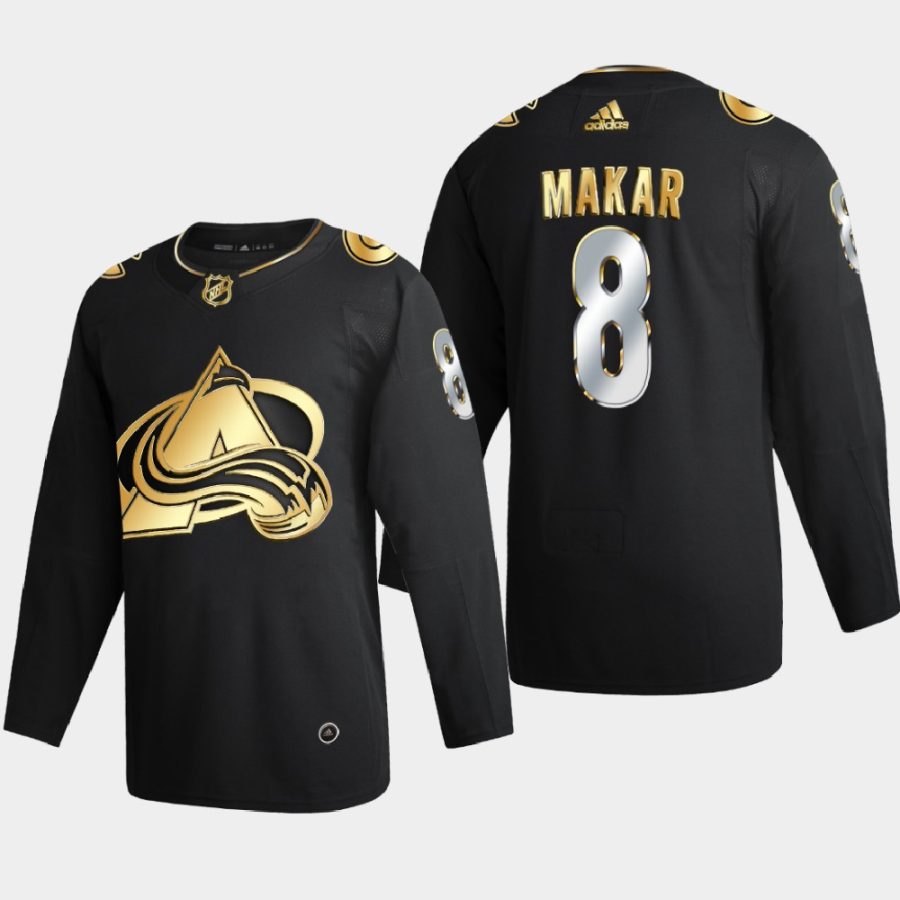 cale makar avalanche black 2021 golden edition limited authentic jersey