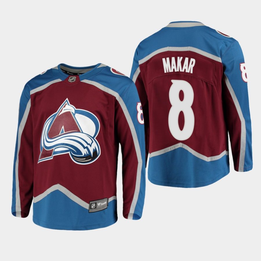 cale makar avalanche burgundy home breakaway jersey