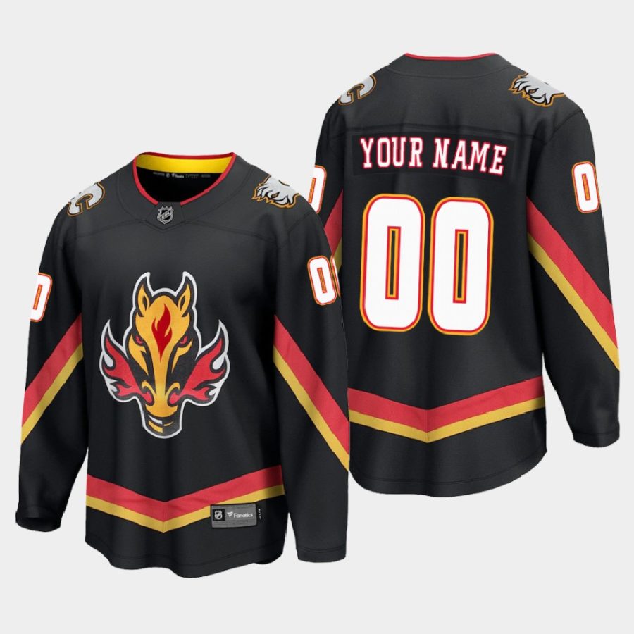 calgary flames custom special edition 2021 breakaway jersey black