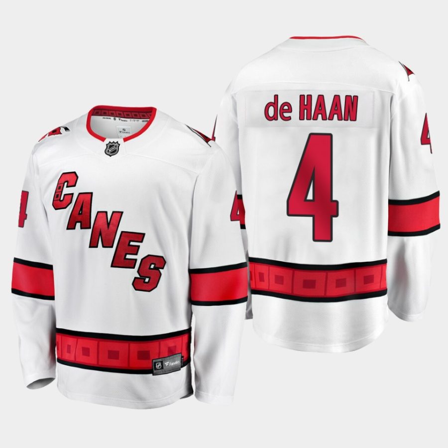 calvin de haan hurricanes white away breakaway player jersey