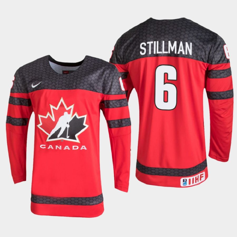 canada chase stillman 2021 iihf u18 world championship jersey red