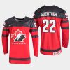 canada dylan guenther 2021 iihf u18 world championship jersey red