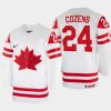 canada hockey dylan cozens 2022 iihf world championship home jersey white