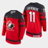 canada team alexis lafrenire 2018 iihf world championship red player jersey