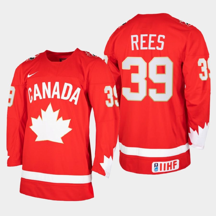 canada team jamieson rees 2021 iihf world junior championship heritage limited jersey red