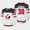 canada tyler brennan 2021 iihf u18 world championship jersey white