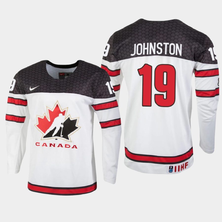 canada wyatt johnston 2021 iihf u18 world championship jersey white