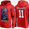 canadiens brendan gallagher cartoon team color red hoodie