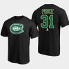 canadiens carey price black emerald plaid personalized t shirt