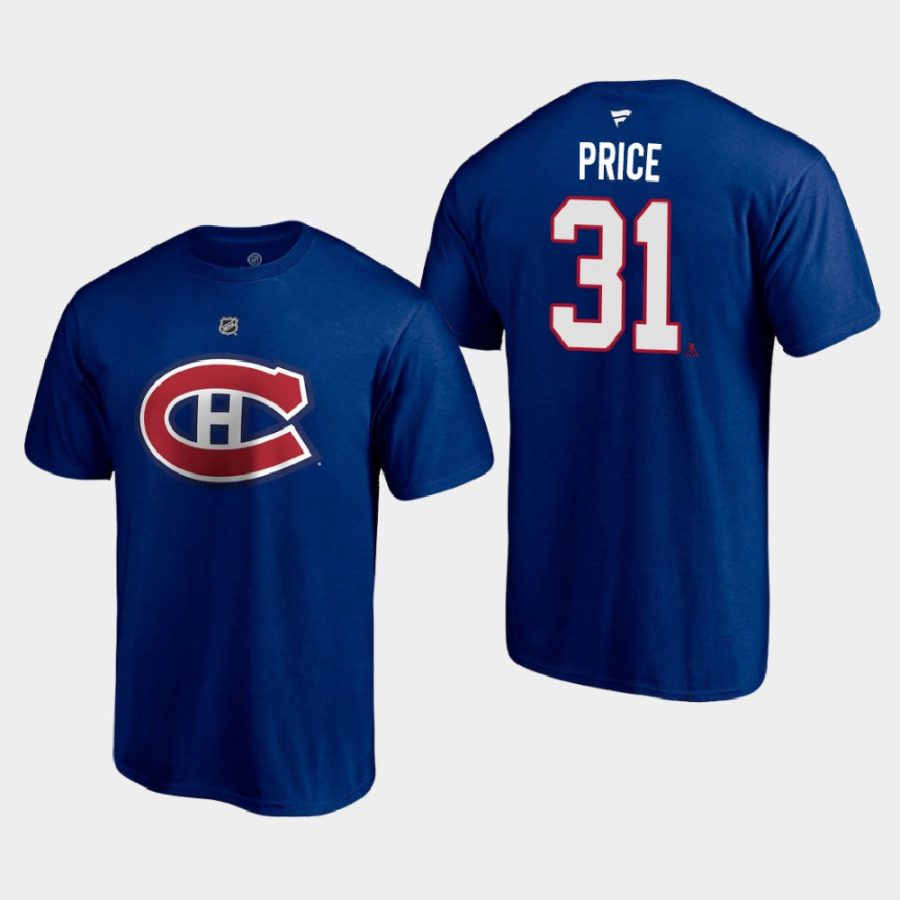 canadiens carey price blue 2021 special edition authentic stack t shirt