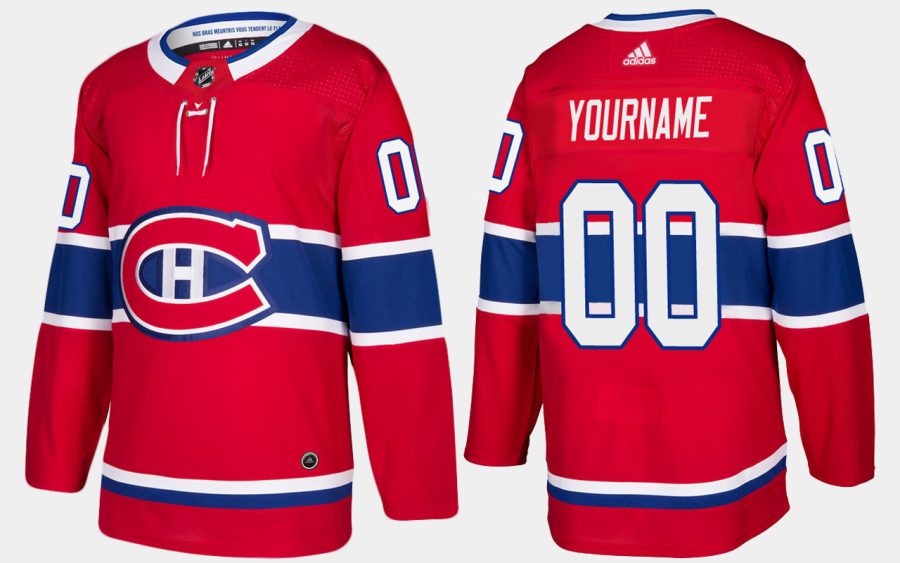 canadiens custom home red jersey