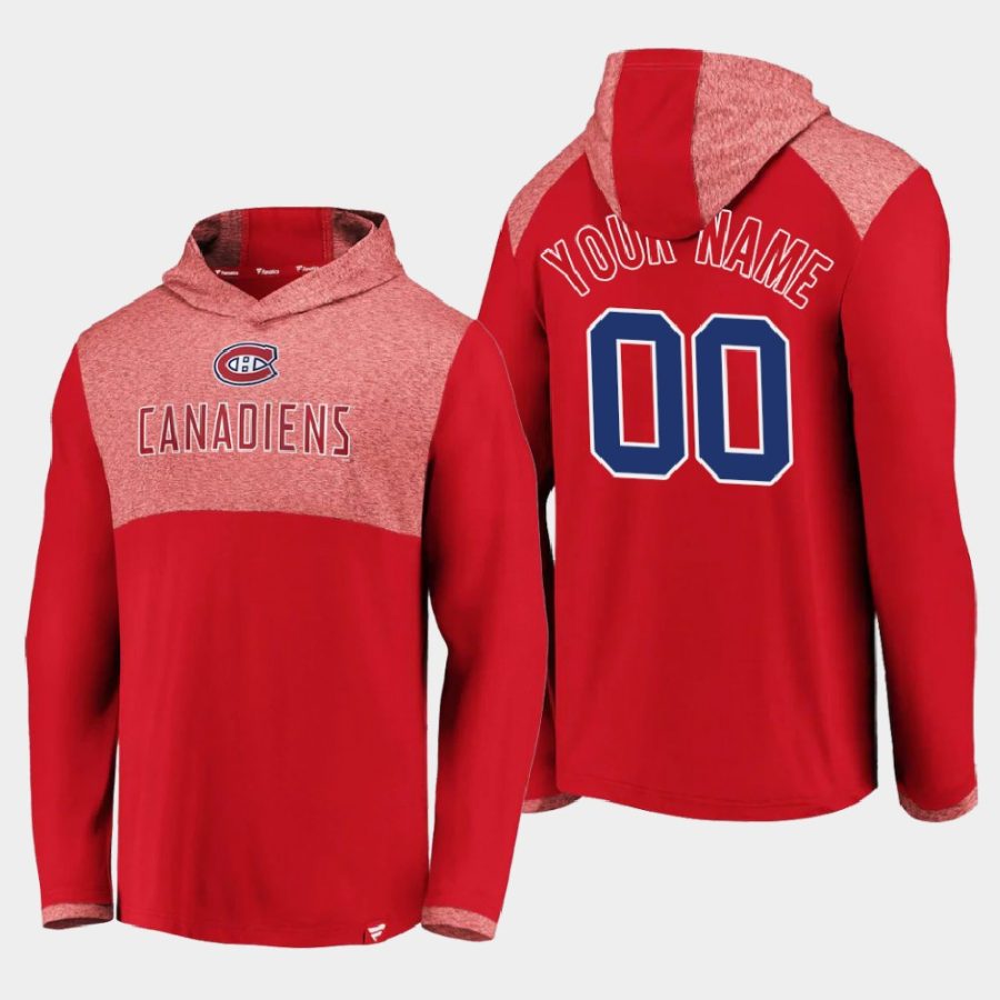 canadiens custom red iconic marbled clutch pullover hoodie