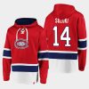 canadiens nick suzuki red dasher player lace up hoodie